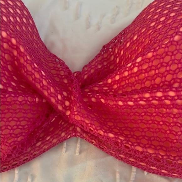 Pink Strapless Bandeau Swim Top - Picture 4 of 7